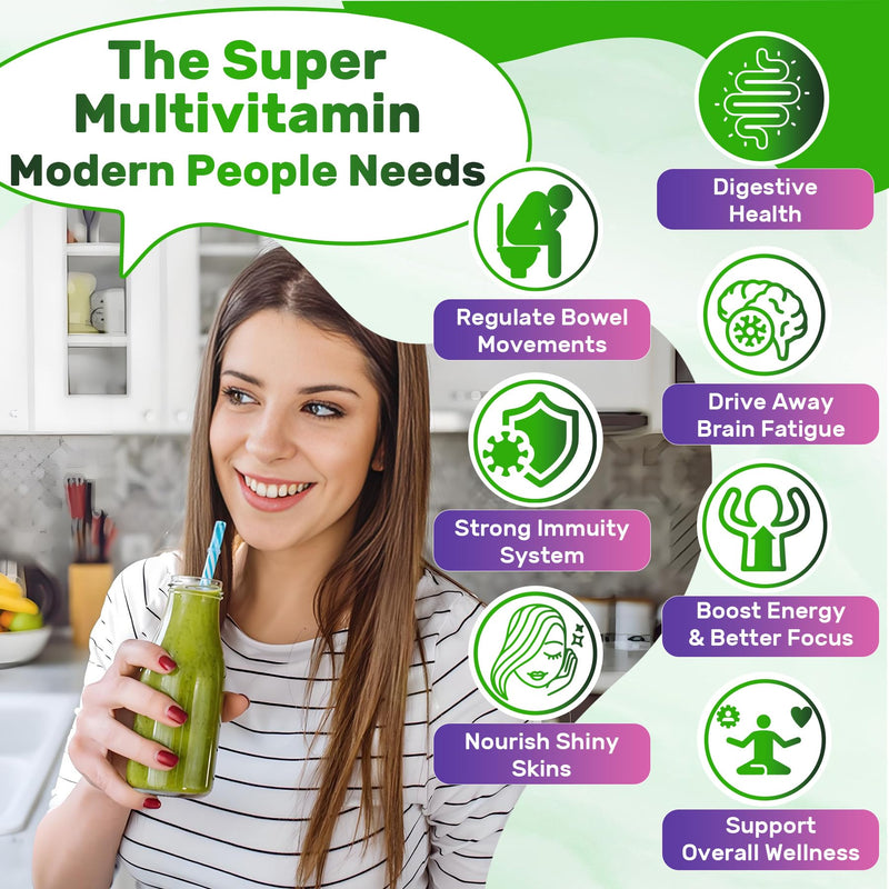 [Australia] - Super Greens Gummies, Greens Superfood Powder Alternative w/Spirulina, Chlorella, Prebiotic Fiber, Probiotic, Fruit Veggie, Daily Fruit Vegetable for Digestive & Gut Health, Immunity, Focus, 120 Cts 60 Count (Pack of 2) 