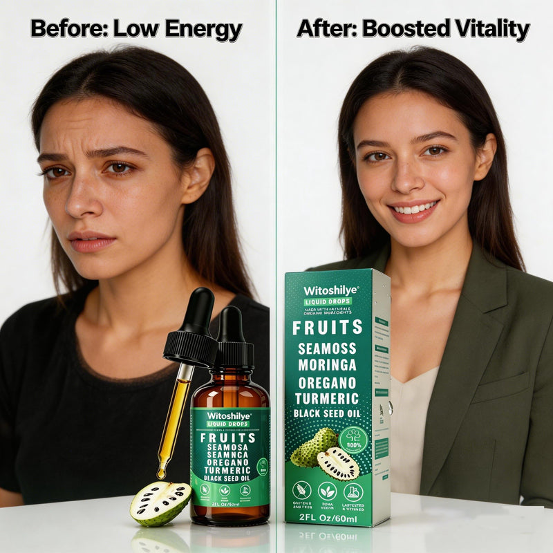 Bitters Liquid Drops, with Sea Moss, Moringa, Turmeric, Black Seed Oil, Ashwagandha, Oregano, 100% Pure Herbal Extracts for Overall Health-Enhancing, 60ml