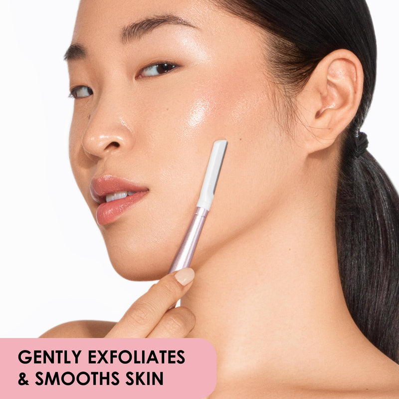 [Australia] - JAPONESQUE - SKINTherapy Dermaplaning Facial Razors - Two Blade Sizes with Interchangeable Handle, Eyebrow Razor, Ultra Sharp Japanese Blades, For Hair Removal, Multipurpose Exfoliating 