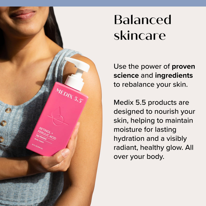 Medix 5.5 Retinol Body Lotion Firming Moisturizer | Crepey Skincare Treatment | Retinol Body Cream | Anti Aging Firming Cream For Women Targets Look Of Crepe Skin, Wrinkles, & Sagging Skin, 15 Fl Oz 1 - Retinol Firming Cream 15 Fl Oz (Pack of 1)