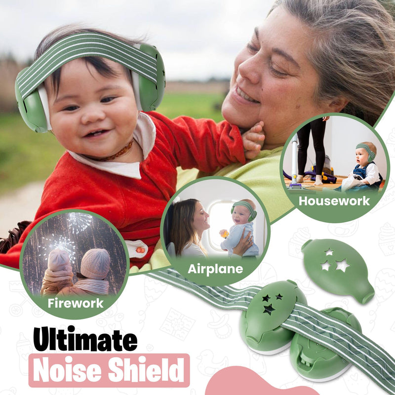 [Australia] - Baby Noise Cancelling Headphones - Baby Ear Muffs Noise Protection | Infant Ear Protection For Toddlers 0-36 Months Cream 