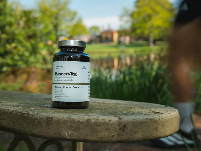 Morning Runner Essential Supplement, Vitamin D3, K2, B12 & Vitamin C, 120 Capsules, Made in the UK