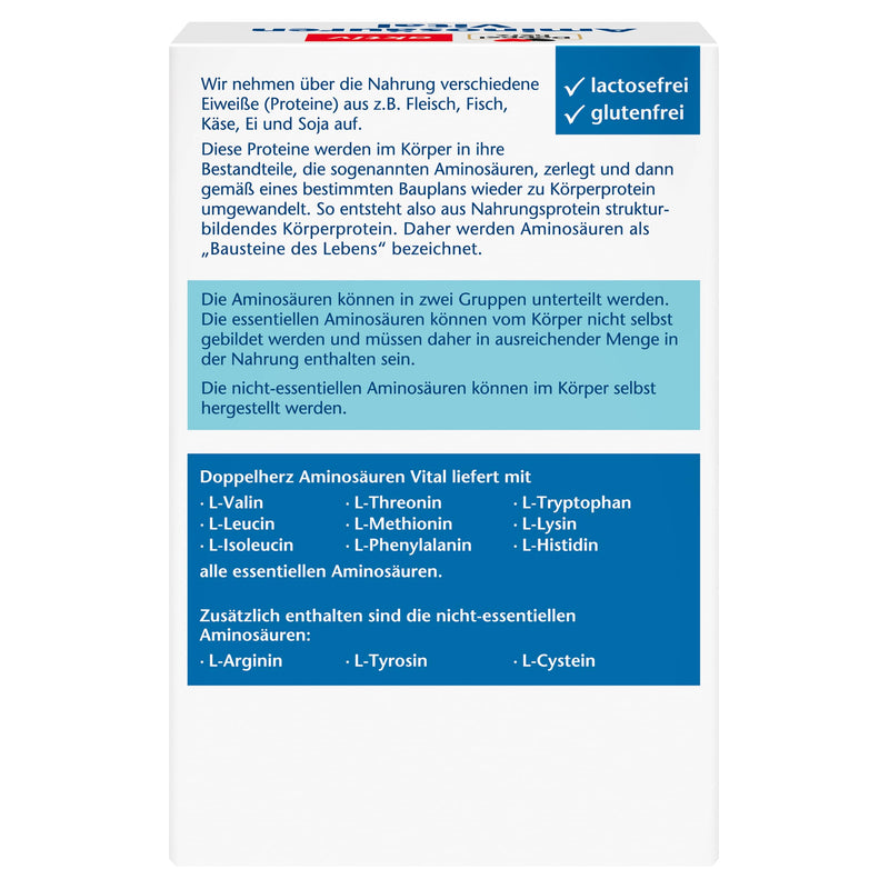 [Australia] - Doppelherz Amino Acids Vital - 12 protein building blocks, including all 9 essential amino acids, for athletes and physically active people - 100 capsules 