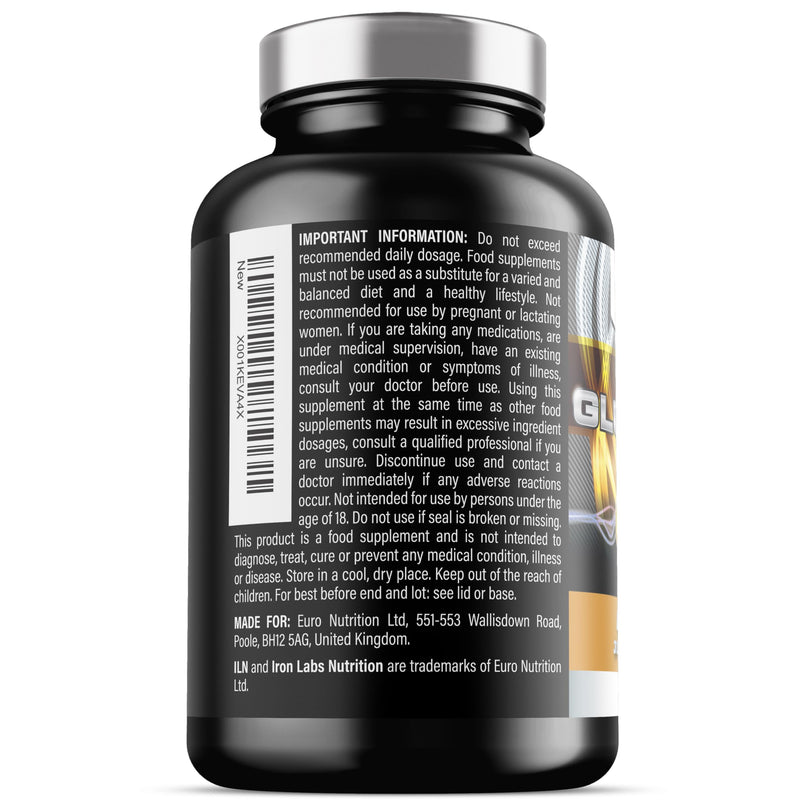 Glutamine - 3000mg L Glutamine Per Serving - Enhanced with D3 & B12 - Vegan and Vegetarian L-Glutamine (120 Capsules) 120 count (Pack of 1)