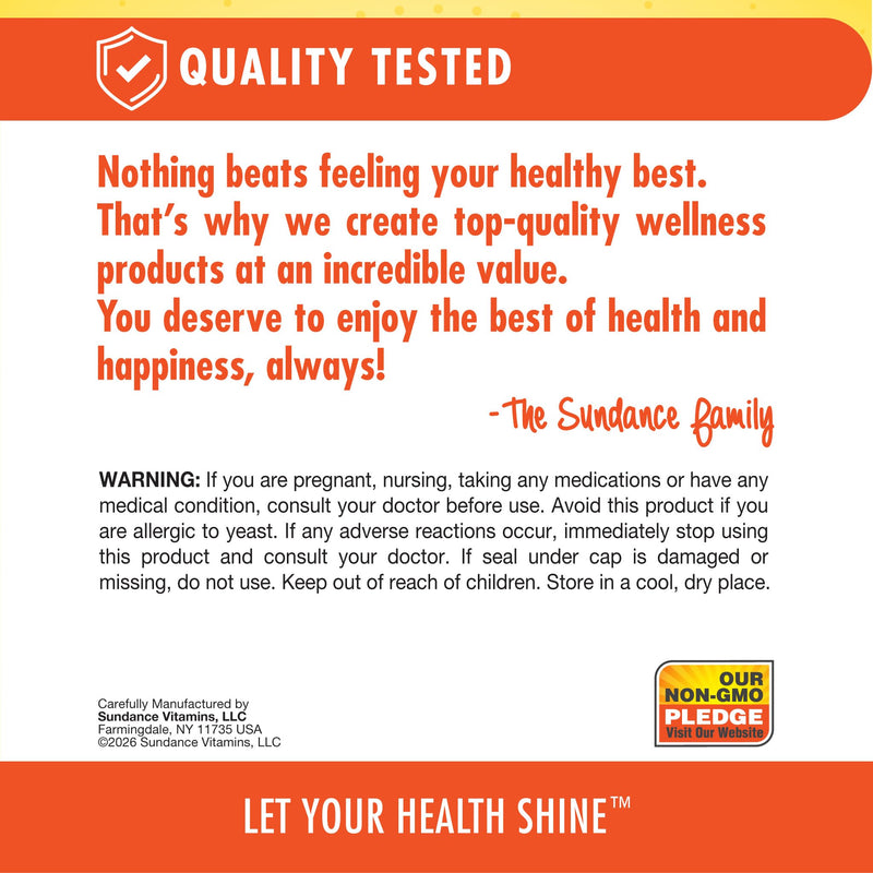 Sundance Vitamin B-Complex | with B-12 | 60 Tablets | High Potency Unflavored 60 Count (Pack of 1)