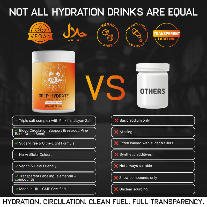 Drip Hydrate Electrolyte Drink Powder for Hydration – Triple Salt Complex with Coconut Water & Taurine – 60 Servings (Citrus Dream) Citrus Dream 360g
