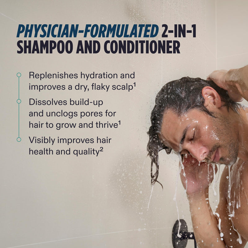 Nutrafol Men's 2-in-1 Shampoo and Conditioner for Thinning Hair, 8.1 Fl Oz