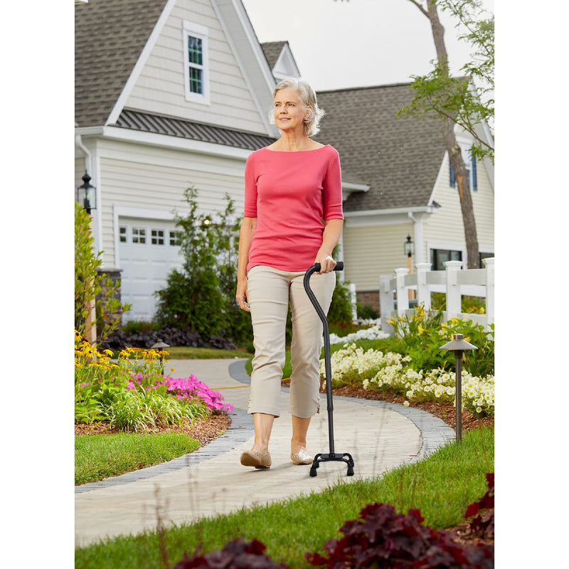 [Australia] - Carex Small Base Designer Quad Cane Black 