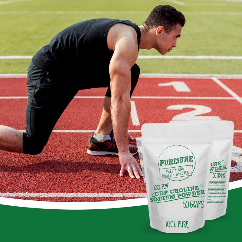 [Australia] - CDP Choline Powder, 50g, CDP Choline Supplements That Support Attention, Focus, and Energy, Citicoline Powder for Cognitive Function, Increases Motivation and Productivity, 200 Servings 200 Servings (Pack of 1) 