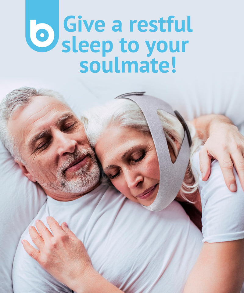 [Australia] - Brison Anti Snoring Chin Strap - Adjustable Snore Stopping Device Face Mask Bandage Keeping Mouth Closed - No Dry Mouth Nasal Breathing Women Men - L/XL 