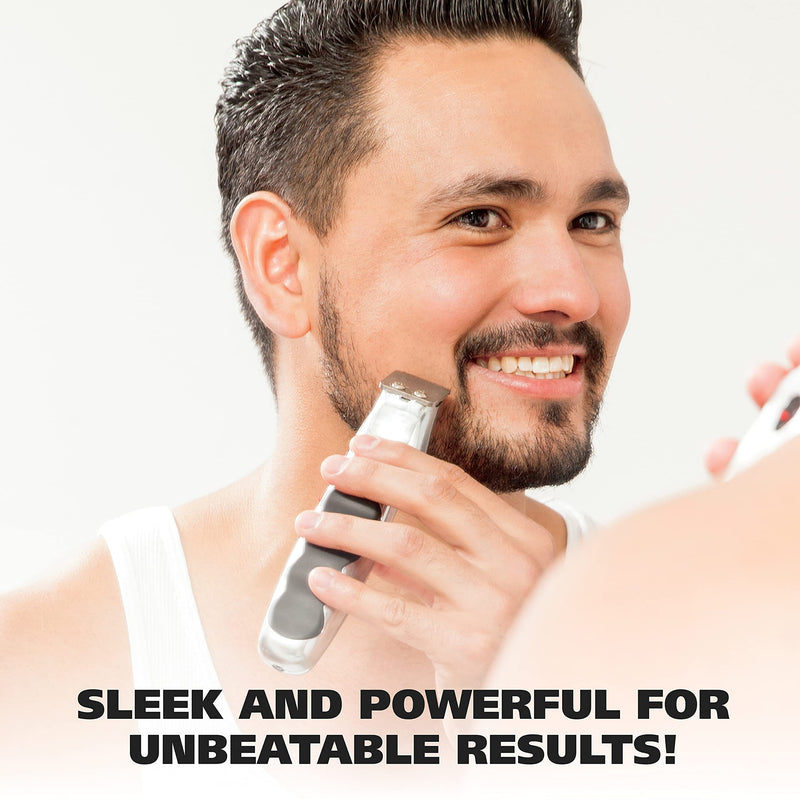[Australia] - Wahl Groomsman Rechargeable Beard Trimmer kit for Mustaches, Nose Hair, and Light Detailing and Grooming with Bonus Wet/Dry Battery Nose Trimmer – Model 5622v 