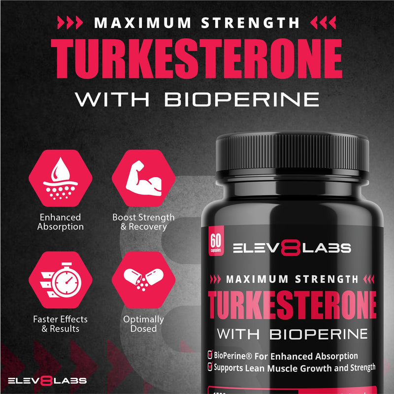 Turkesterone Capsules - 1500mg Per Serving - Vegan 60 Capsules - Natural Supplement for Muscle Strength, Endurance, and Recovery – Plant-Based Support for Men’s Fitness, Performance & Active Lifestyle