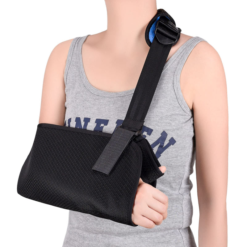 Arm Sling, Shoulder Immobilizer for Arm, Shoulder, Elbow, Wrist Injury, Versatile Arm Support with Foam Neck Pad Fits for Left Right Hand Women Men (S) S