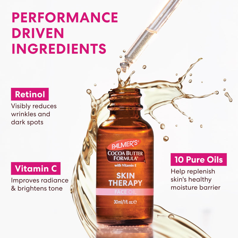Palmer's Cocoa Butter Formula Moisturizing Skin Therapy Oil for Face with Vitamin E, C & 10 Pure Facial Oils Blend, Rosehip Oil Fragrance, 1 Ounce (Pack of 6) 1 Fl Oz (Pack of 6)