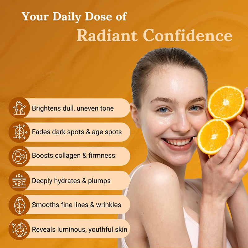 Vitamin C Serum for Face - 10% Vitamin C Hyaluronic Acid Niacinamide Anti Aging Serum - Luminous Facial Serum - Dark Spots Wrinkles Fine Lines - Vitamin E - Aloe Squalane - 1 FL oz