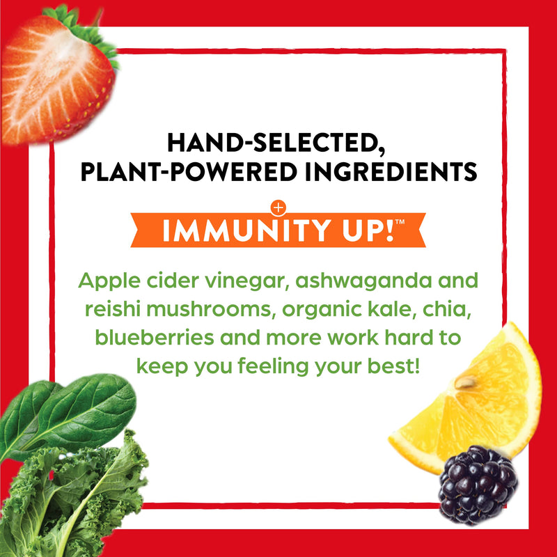 Orgain Greens + Superfoods Immunity Up Powder, Honeycrisp Apple, 0.62lb | Organic greens + 50 superfoods powder, probiotics, vitamin C, D, & zinc, apple cider vinegar, ashwagandha, for immune support 9.9 Ounce (Pack of 1)