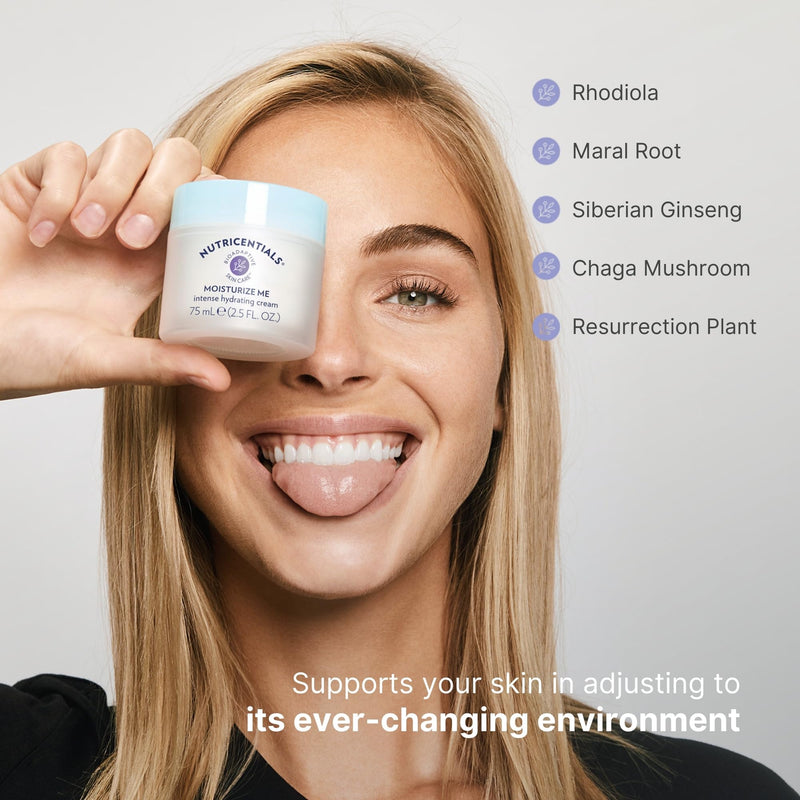 Nu Skin Moisturize Me Intense Hydrate Cream | 2.5 Fl Oz | Night Cream | Bioadaptive botanicals, aloe, pistachio oil & vitamin E hydrate and restore dry skin overnight