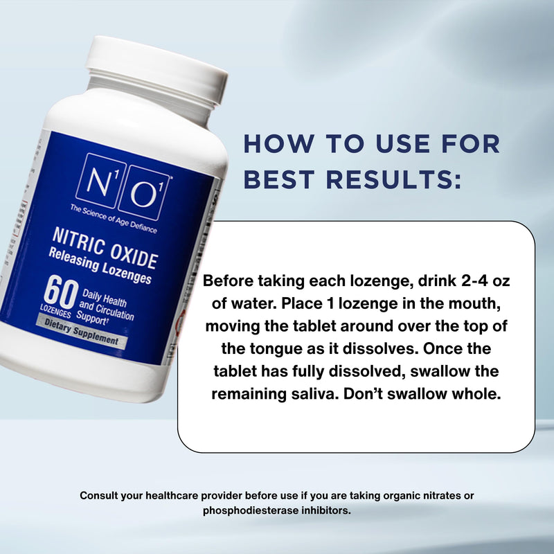[Australia] - Nitric Oxide Lozenges - 60 Count - Nitric Oxide Supplement for Heart Health, Circulation, Energy, Blood Flow, Oxygenation, Healthy Blood Pressure, Cardiovascular Support for Men & Women 60 Count (Pack of 1) 