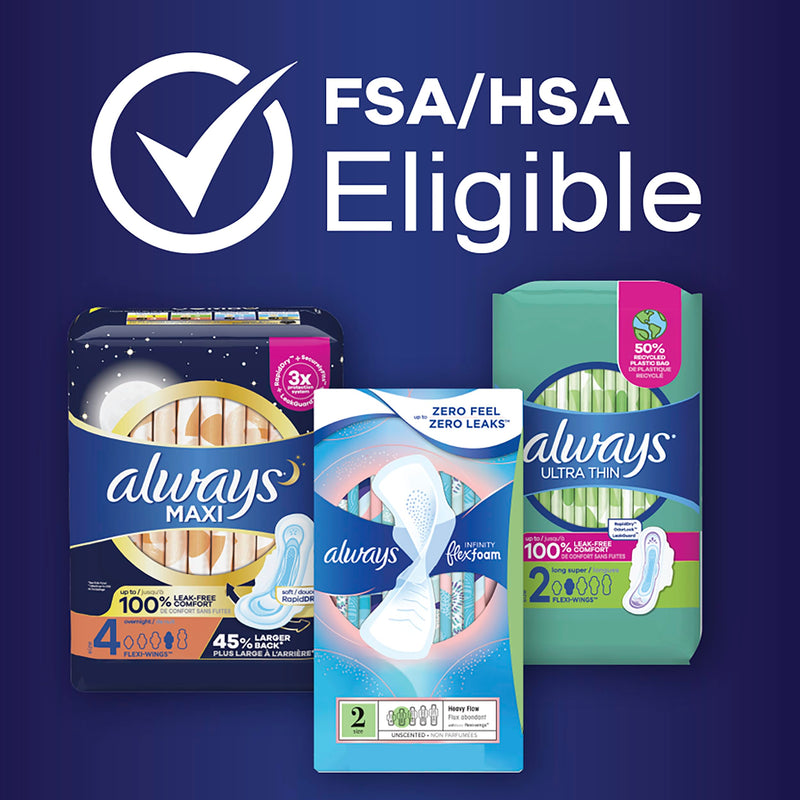 [Australia] - Always Maxi Pads Size 4 Overnight Absorbency Unscented with Wings, 33 Count Overnight (Size 4) 