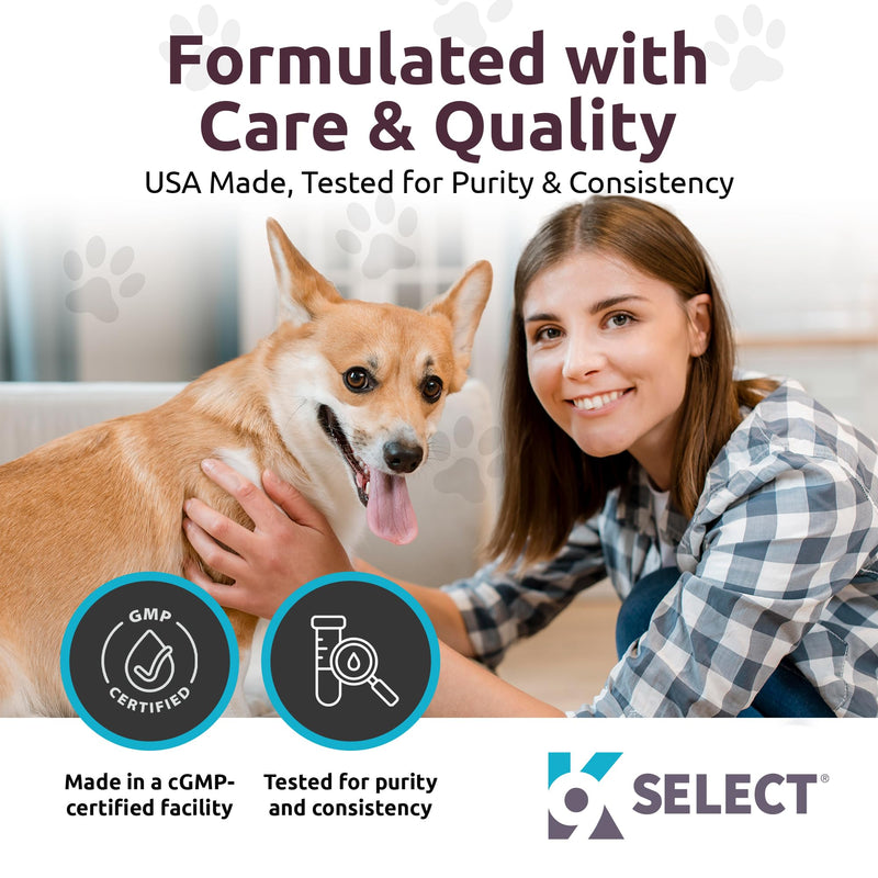 K9 Select Concentrated Flaxseed Lignans for Dogs, 20mg 90 Tablets, Peanut Butter Flavored Chewable, Impove Coat - PawsPlanet Australia