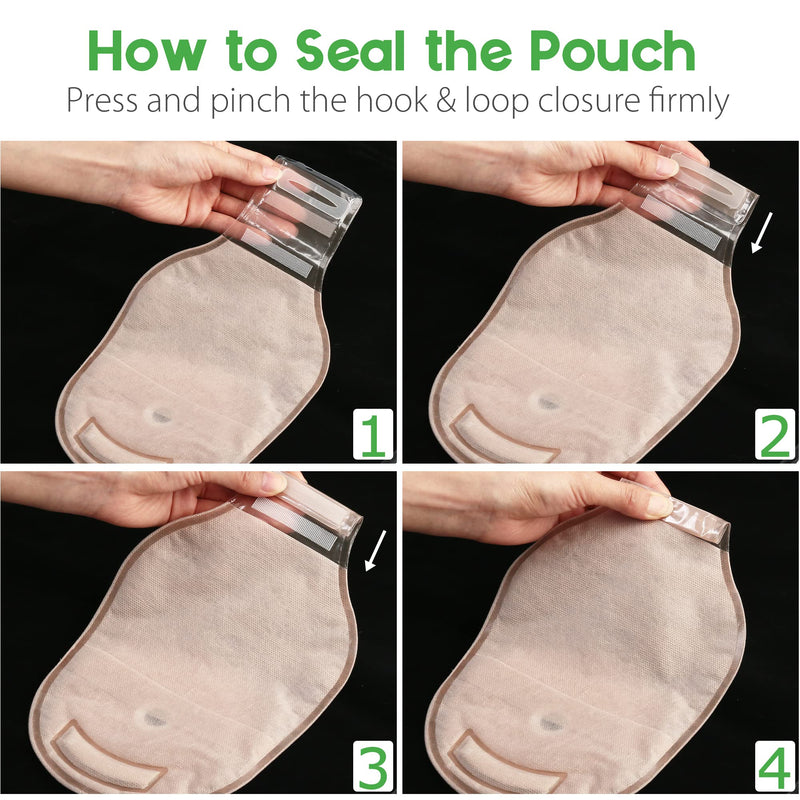 [Australia] - LotFancy Colostomy Bags, Pack of 20, Ostomy Supplies, One-piece Drainable Pouches with Closure for Ileostomy Stoma Care, Cut-to-Fit, Max 64mm Velcro Closure, 20PCS/Bag 