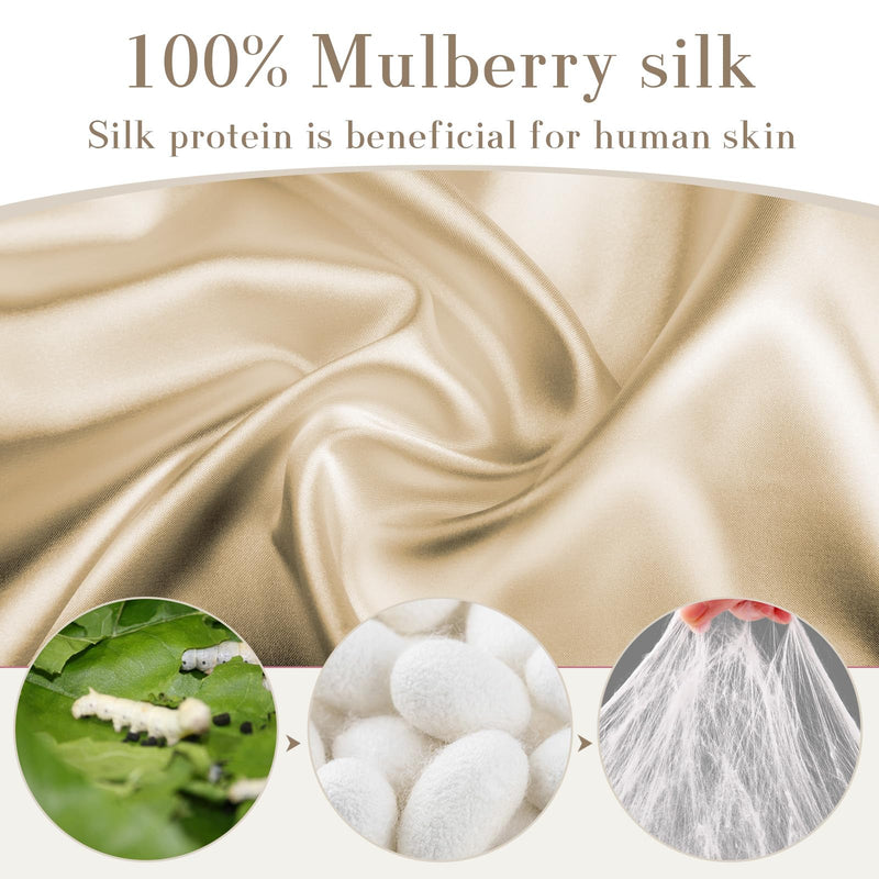 [Australia] - 100% Mulberry Silk Sleep Mask Eye Mask for Women Man with Adjustable Band, for Side Sleeper Blackout Sleep Mask for Travel Rest and Office Large Size (Taupe) Taupe 