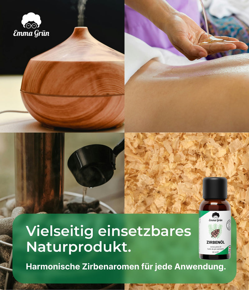 [Australia] - Emma Grün® Organic Stone Pine Oil [100% NATURALLY PURE] - Real Stone Pine Oil 30ml from Alpine Wild Growth - FOOD QUALITY - Pure Natural Essential Oil - Woody Stone Pine Oil for Diffuser & Sauna Stone Pine 30 ml (Pack of 1) 