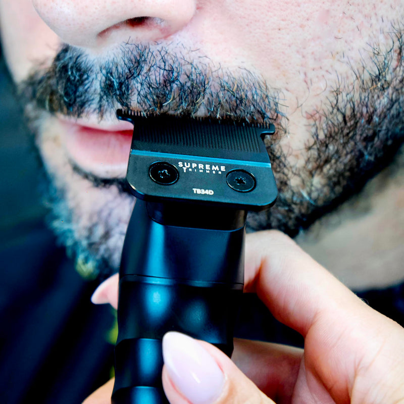 [Australia] - Supreme Trimmer 2Spee ST622 – Cordless Beard & Hair Trimmer for Men | 2-Speed Motor, 180 Min Runtime, Zero-Gap Adjustable Blade, Digital Display, Removable Blade Design Black 