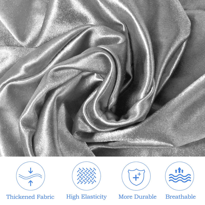 Knee Pillow Cover Replacement 10" x 8" x 6.3", Leg Pillowcase with Long Zipper, Washable Cover for Contour Knee Foam Support Pillow (Grey)