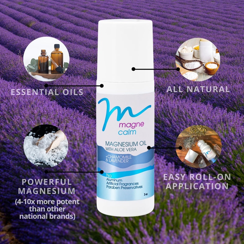 [Australia] - MagneCalm Roll-On with Lavender & Chamomile - Soothing Magnesium, 3 oz 