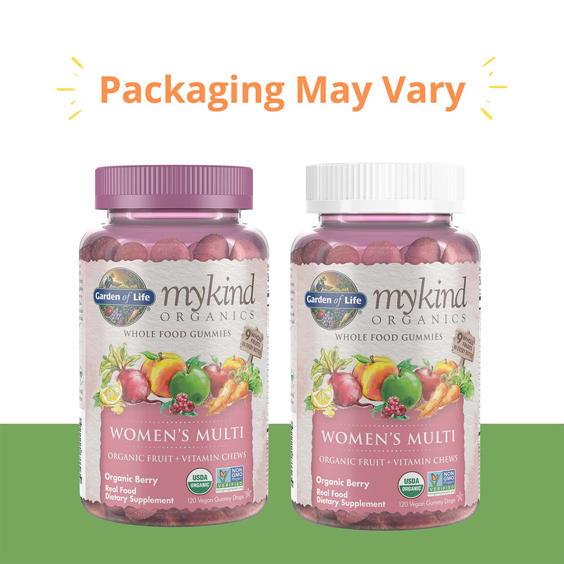 Garden of Life Organics Women's Gummy Vitamins - Berry - Certified Organic, Non-GMO, Vegan & Organics Women 40+ Gummy Vitamins - Berry - Certified Organic, Non-GMO, Vegan
