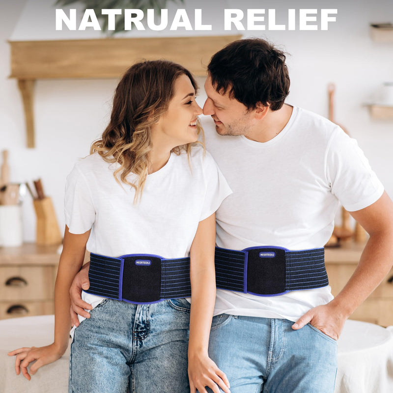Umbilical Hernia Belt | Abdominal Hernia Belt for Men & Women | Belly Button Umbilical Hernia Binder w/ 1 Hernia Compression Pads | Ventral, Epigastric & Post Surgery Support Belts L