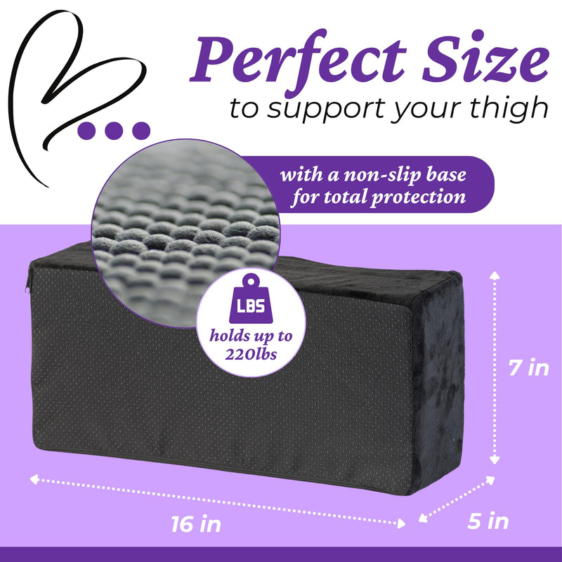 [Australia] - BBL Pillow After Surgery Lifting Cushions, Lightweight Butt Pillow with Female Urinal, Soft Cojin Post Operatorio BBL Butt Cushion, Booty Pillow BBL Post Surgery Supplies Black 