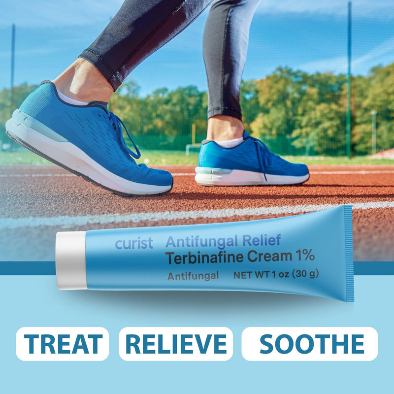 Curist Terbinafine Cream Antifungal 1oz (30g) Foot Fungus Treatment 1% - Anti Fungal Foot Care, Ring Worm, & Jock Itch Treatment - Athlete's Foot Cream Terbinafine Hydrochloride