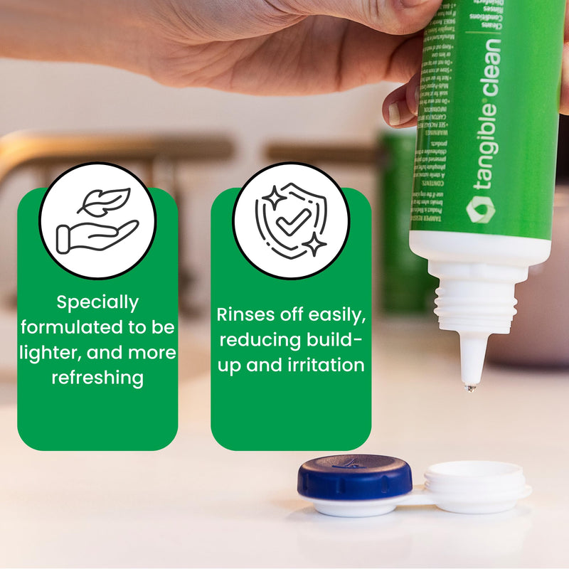 [Australia] - Tangible Clean Multi-Purpose Contact Lens Solution for Scleral and Gas Permeable Contact Lenses, with Lens Case, 12 Fl Oz 12 Fl Oz. 