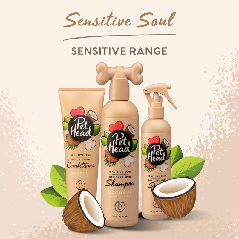 Sensitive Soul Dog Shampoo | Coconut Scent | Shampoo for Dogs with Sensitive Skin | Moisturizing | Professional Grooming | Vegan | Gentle Formula for Puppies | Made in USA | 16fl oz. - PawsPlanet Australia