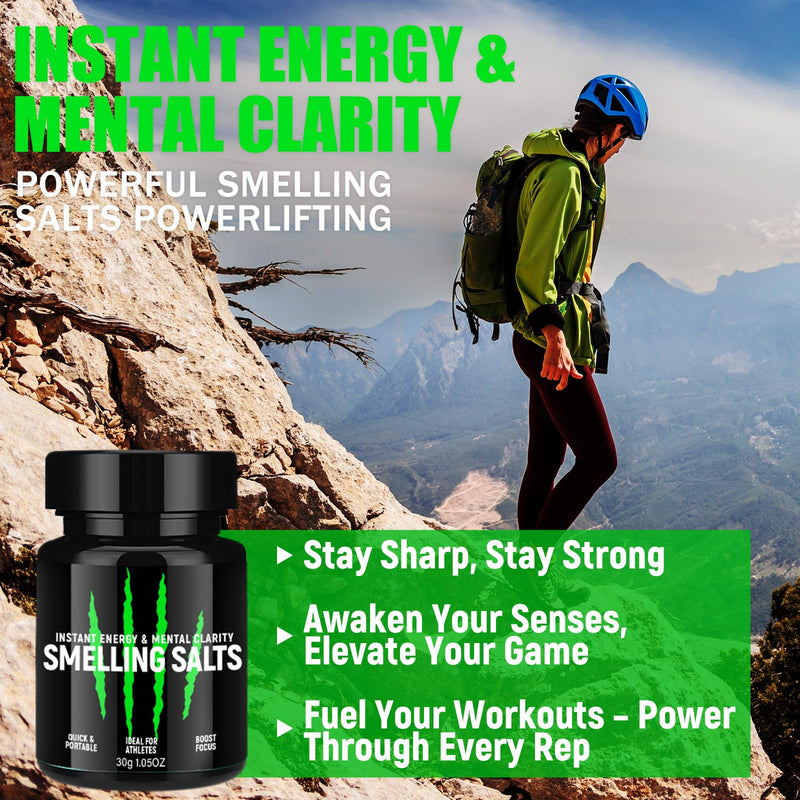 [Australia] - Potent Salts Wake Up for Athletes, Salts for Athletes in Hockey, Weightlifting and Powerlifting - Activate Before Smelling, Instant Energy, Enhanced Focus & Motivation-Black-30g-S5 