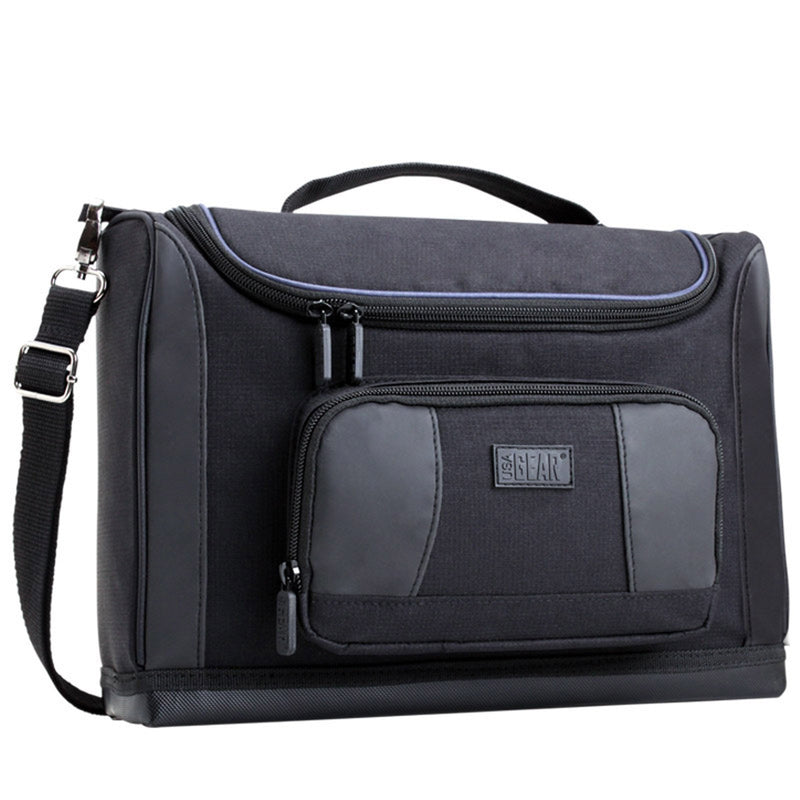 [Australia] - USA Gear Massage Gun Carrying Case - Massage Gun Case with Water Resistant Exterior, Customizable Interior Compatible with Theragun Prime Plus, Hyperice Hypervolt, Theragun Pro & More Black 