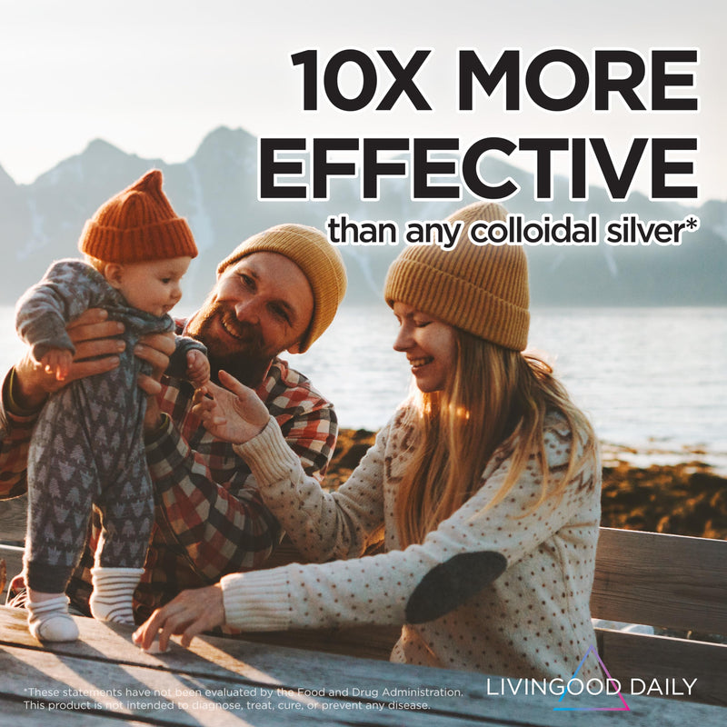 [Australia] - Livingood Daily Colloidal Silver Liquid Spray, Silver Serum (4 Fl Oz) - 10 PPM Colloidal Silver Spray for Eyes, Mouth, Ears, Nose & Skin - Immune Support Supplement for Urinary Health - Non-GMO, Vegan 