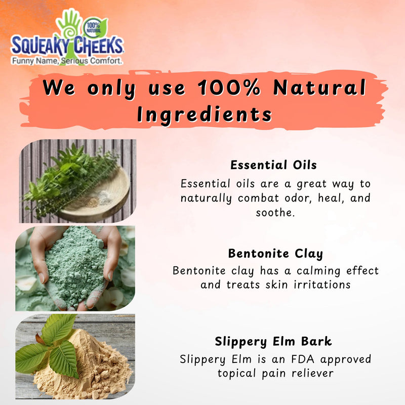 Squeaky Cheeks Comfort Blend Body and Foot Powder(5 oz) | Organic Talc-Free and All Natural Powder | Comfort Formula | Fresh Scent With Essential Oils | Effective Relief From Chafing, Sweat and Odor