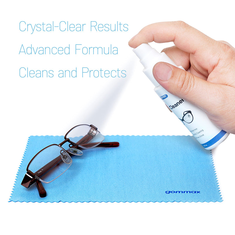 [Australia] - Lens Cleaner Kit with Glasses Cleaning Cloth, Eyeglass Cleaner Spray, Glasses Cleaner Kit, Safe for Coated Lenses, Sunglasses Cleaning Solution 1.7 fl oz 