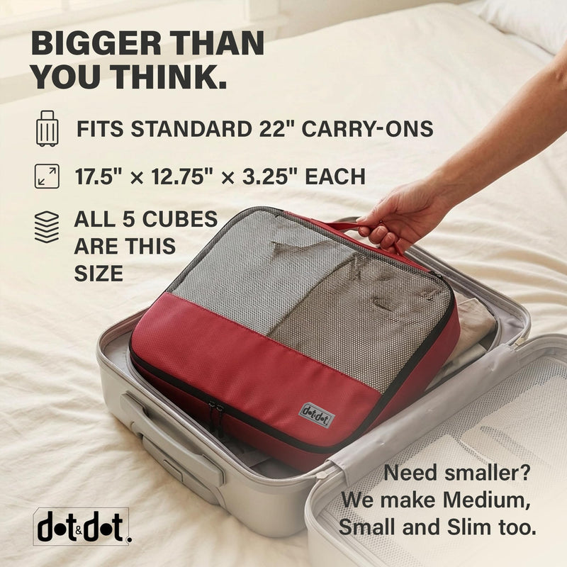 Dot&Dot Leak Proof Travel Bottles Large Packing Cubes for Travel