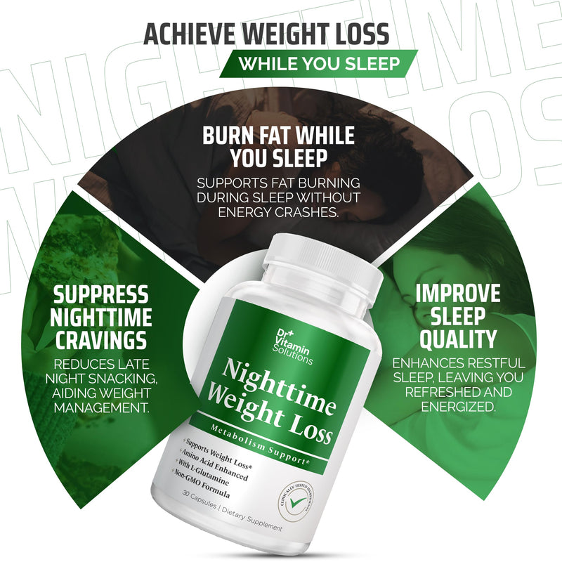DR VITAMIN SOLUTIONS Nighttime Fat Burner & 15 Day Cleanse for Bloating & Weight Loss, Bundle, 60 Caps