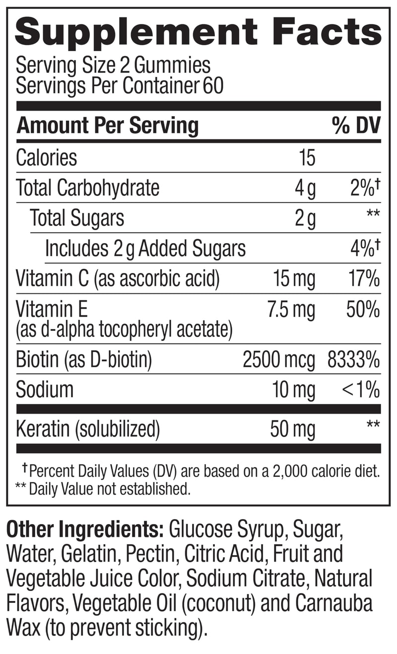 OLLY Hair Skin and Nails Gummies, Undeniable Beauty, Biotin - 120 Count 120 Count (Pack of 1)