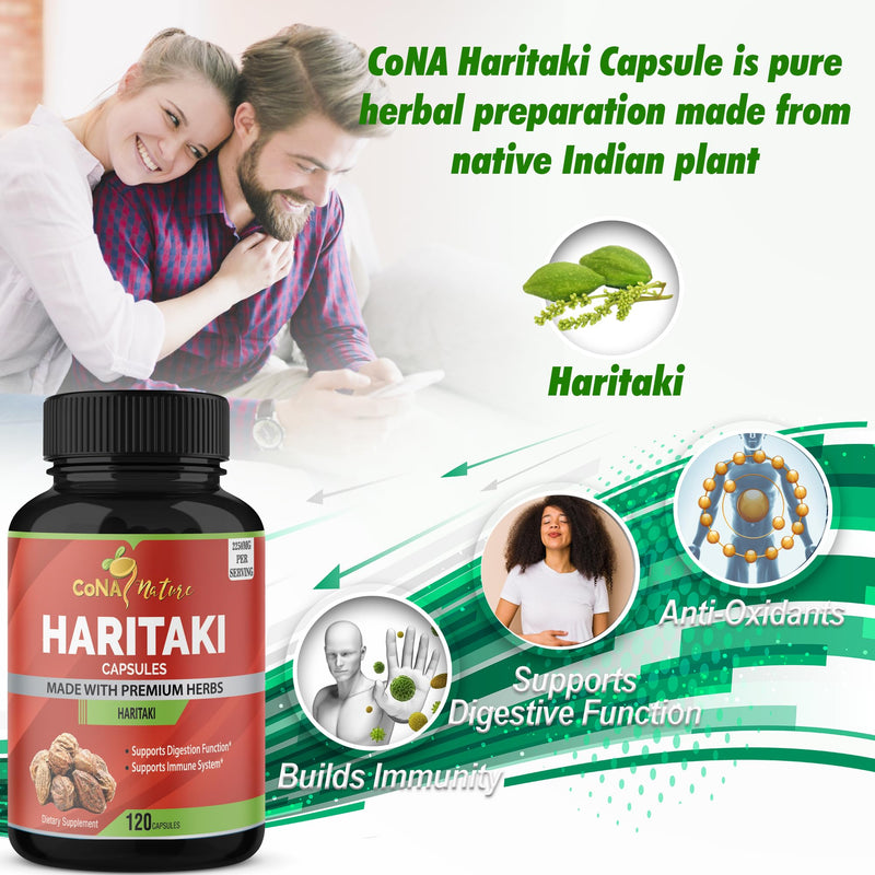 [Australia] - Organic India Haritaki Capsules 2250MG, Rejuvenation, Improving Digestion, Maintains Regularity | Non-GMO Vegan Gluten-Free Herbs and Supplements, 120 Caps 