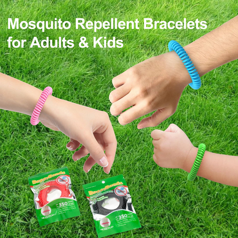 [Australia] - 48 Pack Mosquito Repellent Bracelets for Adults & Kids, DEET-Free Wristbands, Individually Wrapped Bug Repellent Bands 1 Count (Pack of 48) 