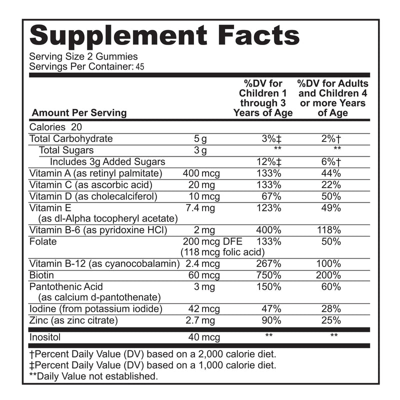 Kids Vitamin Gummies – Multivitamin & Mineral Formula, Non‑GMO · Gluten‑Free, 90 Count Chewables for Daily Immune, Growth & Bone Support
