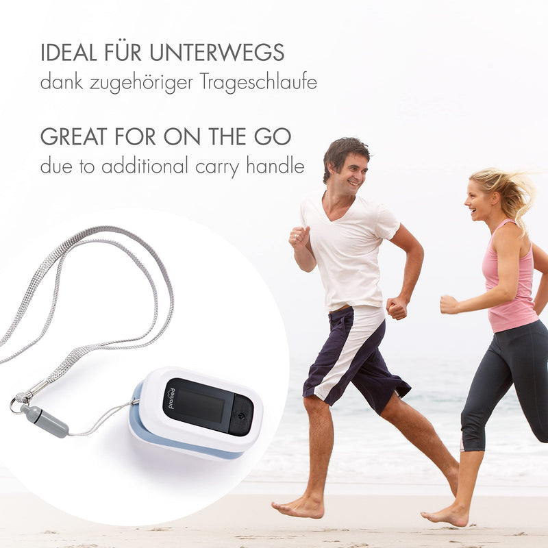 [Australia] - Promed pulse oximeter PM-200 Pro, simple measurement of heart rate and oxygen saturation in the blood, finger pulse oximeter with OLED display and automatic switch-off 