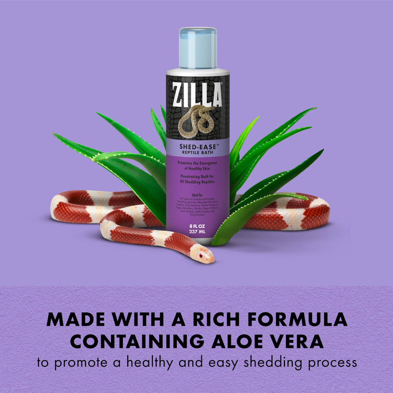 Zilla Shed-Ease Reptile Bath, Shedding Support and Penetrating Bath for All Lizards and Snakes 8 Fl Oz (Pack of 1) - PawsPlanet Australia
