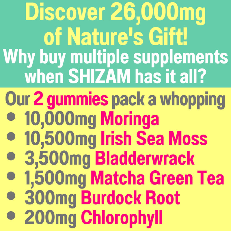 [Australia] - Moringa Irish Sea Moss Chlorophyll EGCg Green Tea Burdock Root Bladderwrack Super Greens Gummies, Powder Capsules Pills Liquid Drops Oil Tincture Supplement Supplements Alt, Organic Green Seamoss 